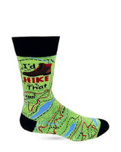 Load image into Gallery viewer, Fabdaz - I&#39;d Hike That Men&#39;s Novelty Crew Socks
