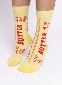 Yellow Owl Workshop - Butter - Large Crew Socks
