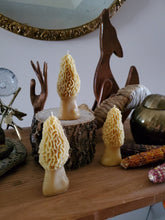 Load image into Gallery viewer, The Ramblin' Bee - Morel Mushroom Beeswax Candle
