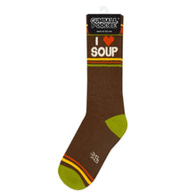 Load image into Gallery viewer, Gumball Poodle - I ❤️ Soup Gym Crew Socks
