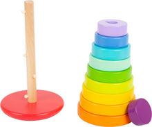 Load image into Gallery viewer, Hauck Toys - Small Foot Wooden Toys Large Stacking Rainbow Tower Designed
