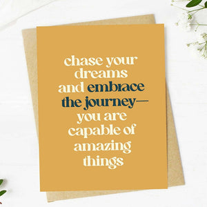 Big Moods - "Chase your dreams..." Inspirational Graduation Card