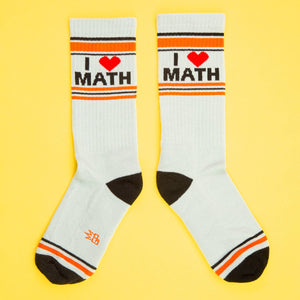 Gumball Poodle - I ❤️ Math Gym Crew Socks