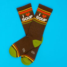 Load image into Gallery viewer, Gumball Poodle - I ❤️ Soup Gym Crew Socks
