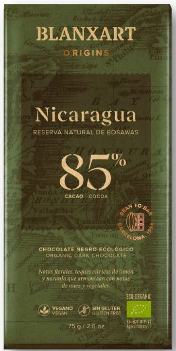 Eat Spain - Blanxart Organic Dark Chocolate Single Origin Nicaragua 85%