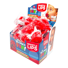 Load image into Gallery viewer, Novelty Brands - So Much Fun! Red Whistle Lips Bulk Pack - 48/Display
