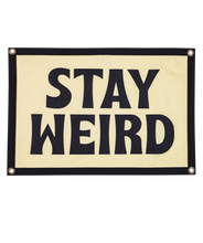 Load image into Gallery viewer, Oxford Pennant - Stay Weird Camp Flag

