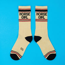 Load image into Gallery viewer, Gumball Poodle - Horse Girl Gym Crew Socks
