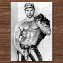 Load image into Gallery viewer, Peachy Kings / Kweer Cards - Tom of Finland Postcard "CHAPS" (Gay, Queer, LGBTQ)

