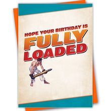 Load image into Gallery viewer, Peachy Kings / Kweer Cards - "BIG GUNS" — Gay Birthday Card
