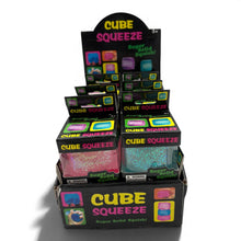 Load image into Gallery viewer, K &amp; S WHOLESALE INC - Assorted Glitter Squishy Cube 12ct PDQ
