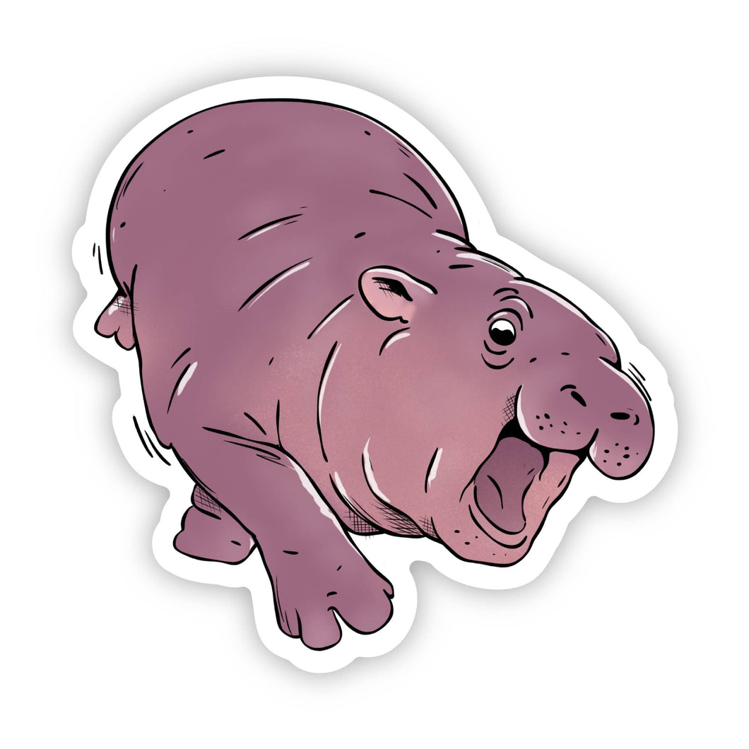 Big Moods - Chaotic Moo Deng Hippo Sticker
