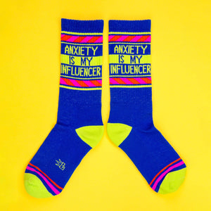 Gumball Poodle - Anxiety is My Influencer Gym Crew Socks