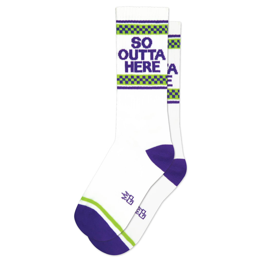 Gumball Poodle - So Outta Here Gym Crew Socks