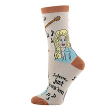 Load image into Gallery viewer, OoohYeah Socks/Sock It Up/OoohGeez Slippers - Just Keep &#39;em | Women&#39;s Jolene Funny Crew Socks
