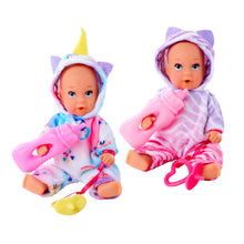 Load image into Gallery viewer, Toysmith - Simba Dickie - Onesie Fun Newborn Baby Doll (unicorn/zebra)
