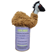 Load image into Gallery viewer, Canned Gifts - Canned Emu | Stuffed Animal Farm Plush w/Jokes | Unique Gift
