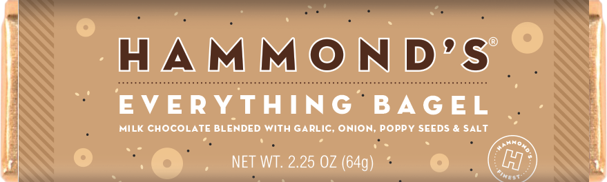 Hammond's Candies - Everything Bagel Milk Chocolate Bar 2.25oz **NEW**