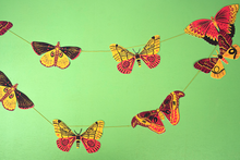 Load image into Gallery viewer, East End Press - COLOURFUL BUTTERFLIES SEWN GARLAND
