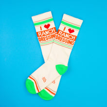 Load image into Gallery viewer, Gumball Poodle - I ❤️ Ranch Dressing Gym Crew Socks
