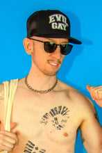 Load image into Gallery viewer, Peachy Kings / Kweer Cards - EVIL GAY TRUCKER HAT
