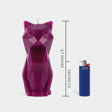 Load image into Gallery viewer, 54 Celsius - PyroPet Kisa Cat Skeleton Candle - 7&quot; Tall, Burgundy
