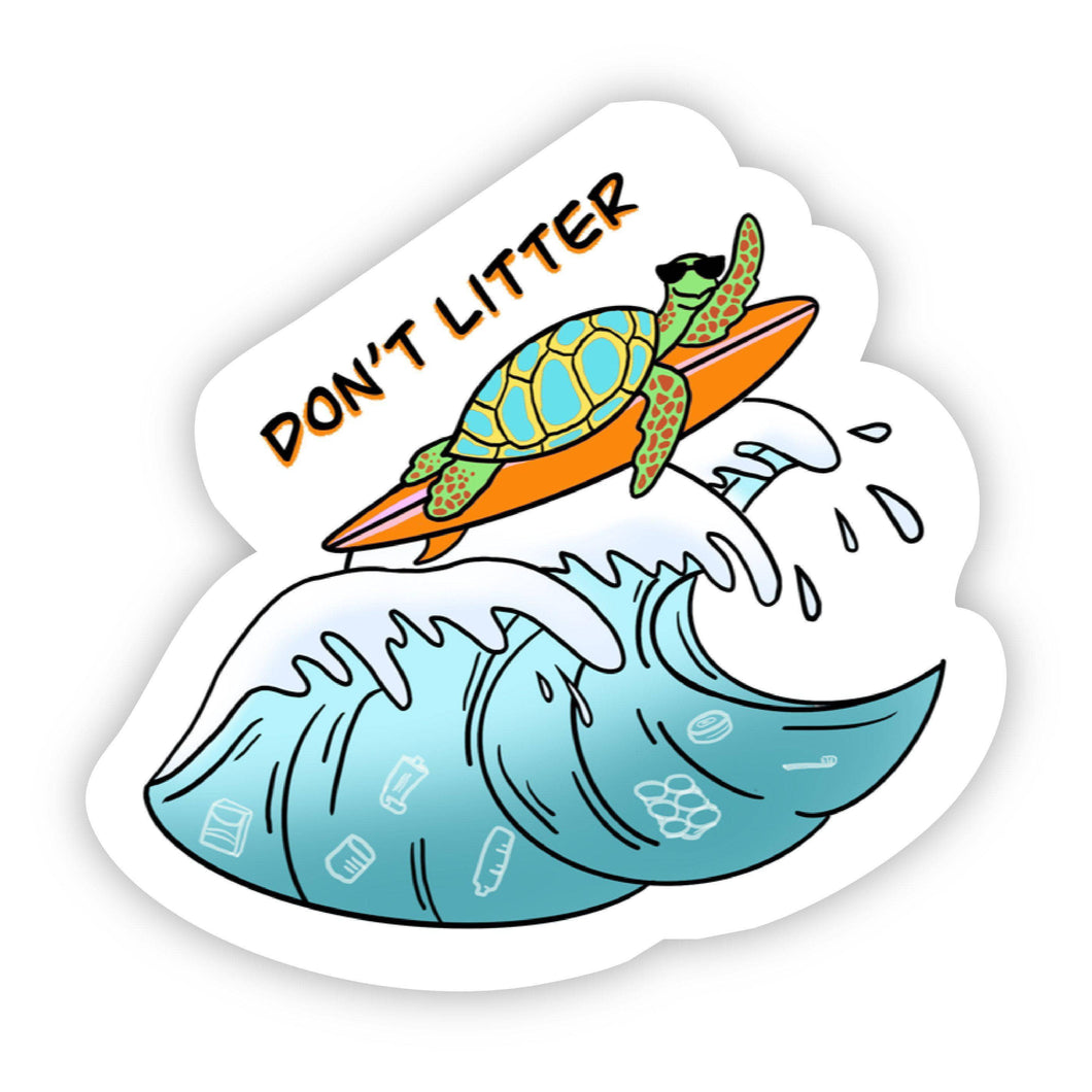 Big Moods - Don't Litter Sea Turtle Sticker