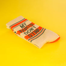 Load image into Gallery viewer, Gumball Poodle - My Farts Don&#39;t Stink Gym Crew Socks
