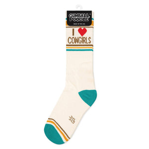 Gumball Poodle - I ❤️ Cowgirls Gym Crew Socks