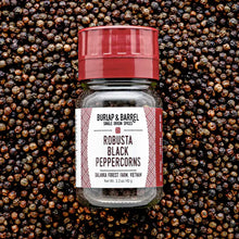 Load image into Gallery viewer, Burlap &amp; Barrel - Robusta Black Peppercorns - Single Origin Spice &amp; Seasoning
