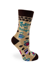 Load image into Gallery viewer, Fabdaz - First the Coffee Then the Things Women&#39;s Crew Socks
