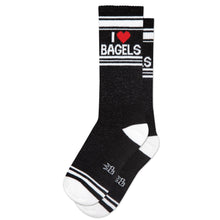 Load image into Gallery viewer, Gumball Poodle - I ❤️ Bagels Gym Crew Socks
