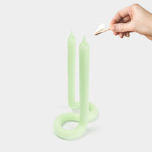Load image into Gallery viewer, 54 Celsius - Twist Candle Sticks by Lex Pott, 9.5&quot; Tall, Green
