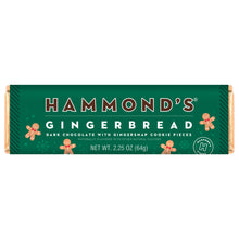 Load image into Gallery viewer, Hammond's Candies - Candy Bar - Dark Chocolate - Gingerbread - 2.25 oz
