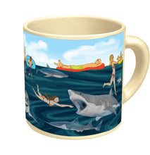 Load image into Gallery viewer, Unemployed Philosophers Guild - Shark! Heat-Changing Coffee Mug
