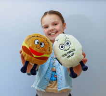 Load image into Gallery viewer, Punchkins - Egg Plushie, Just Kiddin&#39; Plush for kids and tweens
