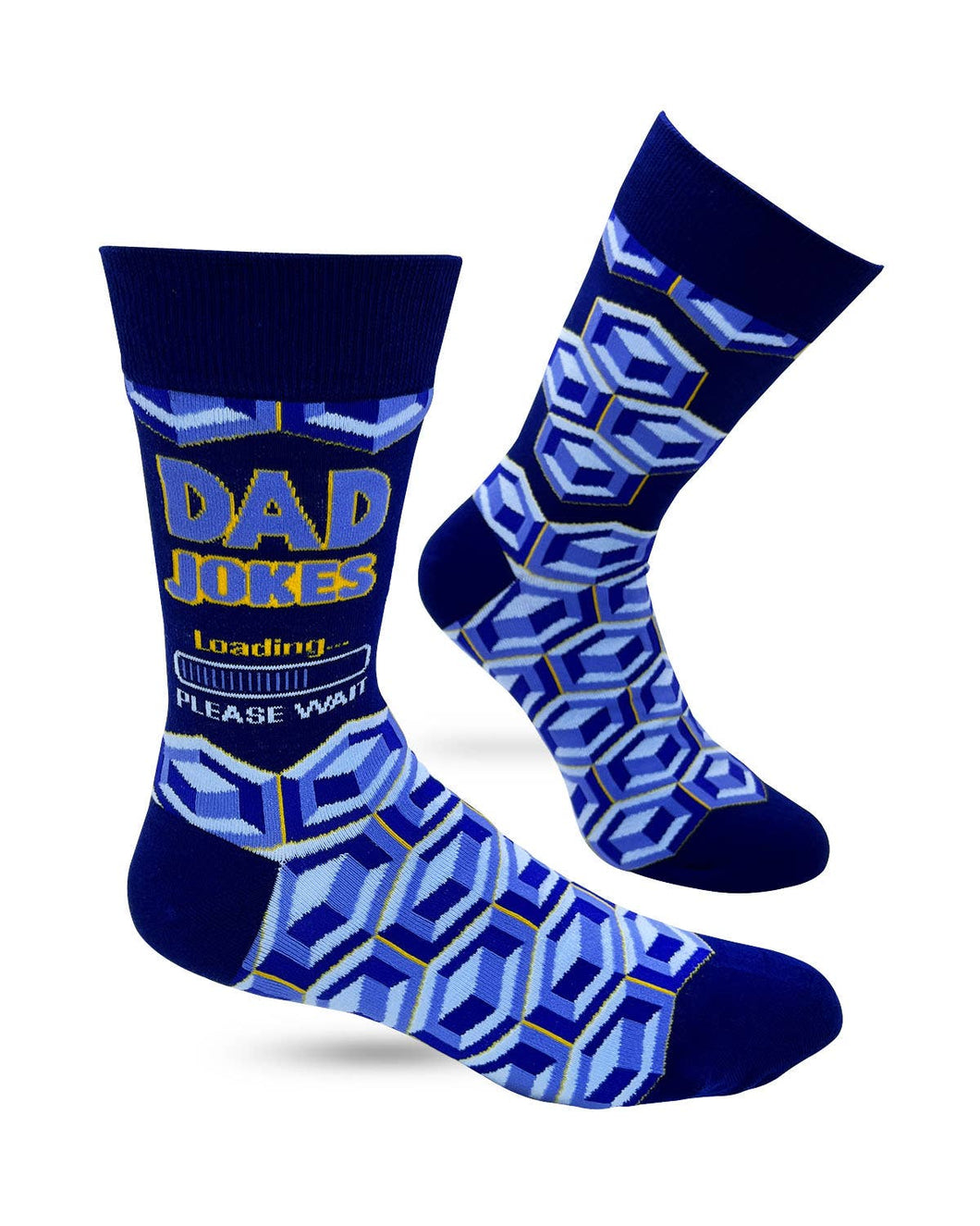 Fabdaz - Dad Jokes Loading... Please Wait Men's Novelty Crew Socks