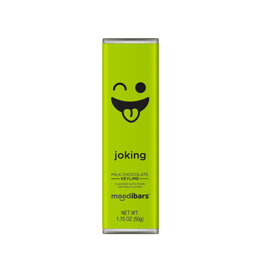 Astor Chocolate Corp. - Moodibars JOKING creamy Milk Chocolate Keylime 1.75oz bar