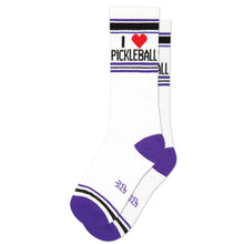 Load image into Gallery viewer, Gumball Poodle - I ❤️ Pickleball Gym Crew Socks
