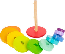 Load image into Gallery viewer, Hauck Toys - Small Foot Wooden Toys Large Stacking Rainbow Tower Designed
