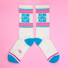 Load image into Gallery viewer, Gumball Poodle - Run Girl Run Gym Crew Socks
