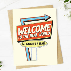 Big Moods - "Welcome To The Real World" Graduation Card