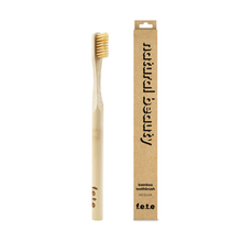 Load image into Gallery viewer, from earth to earth USA - F.e.t.e | Adult's Medium Bamboo Toothbrush
