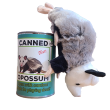Load image into Gallery viewer, Canned Gifts - Oliver the Canned Opossum | Stuffed Animal Plush w/Jokes

