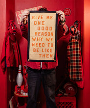 Load image into Gallery viewer, Oxford Pennant - Give Me One Good Reason Why We Need To Be Like Them Camp Flag • Blink-182 x Oxford Pennant

