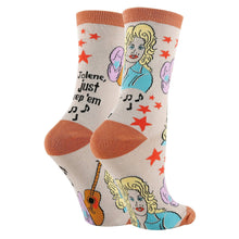 Load image into Gallery viewer, OoohYeah Socks/Sock It Up/OoohGeez Slippers - Just Keep &#39;em | Women&#39;s Jolene Funny Crew Socks
