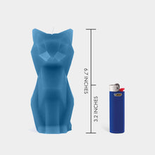Load image into Gallery viewer, 54 Celsius - PyroPet Kisa Cat Skeleton Candle - 7&quot; Tall, Blue
