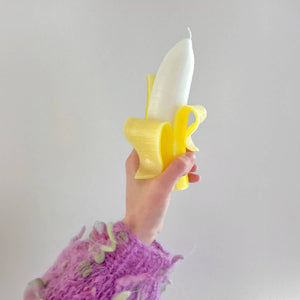 54 Celsius - Big Banana Candle - Handmade, 6.5" Tall, 16 Hr burn