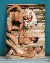 Load image into Gallery viewer, Peachy Kings / Kweer Cards - Physique Pictorial Bob Mizer Postcard — COWBOYS &amp; INDIANS
