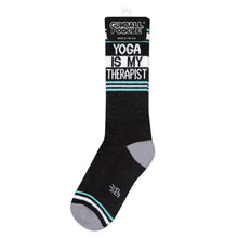 Load image into Gallery viewer, Gumball Poodle - Yoga Is My Therapist Gym Crew Socks
